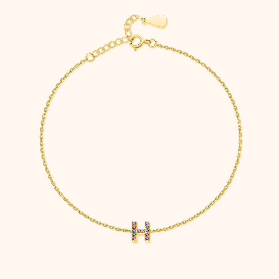 Chevillière Initial Irising · Plaqué Or 18K / H
