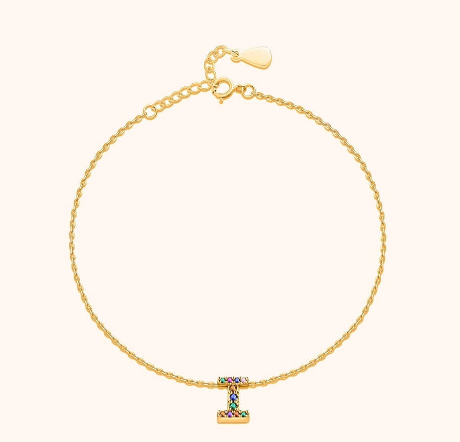 Chevillière Initial Irising · Plaqué Or 18K / I