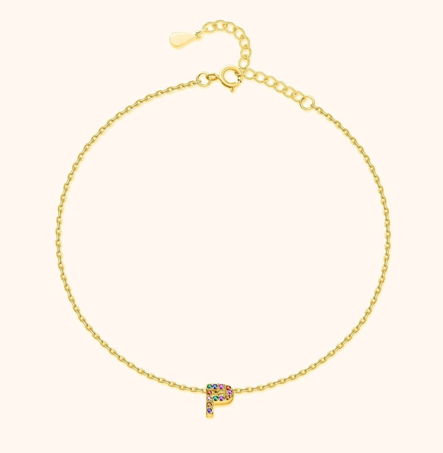 Tobillera Inicial Irisada - LePetiteMarie