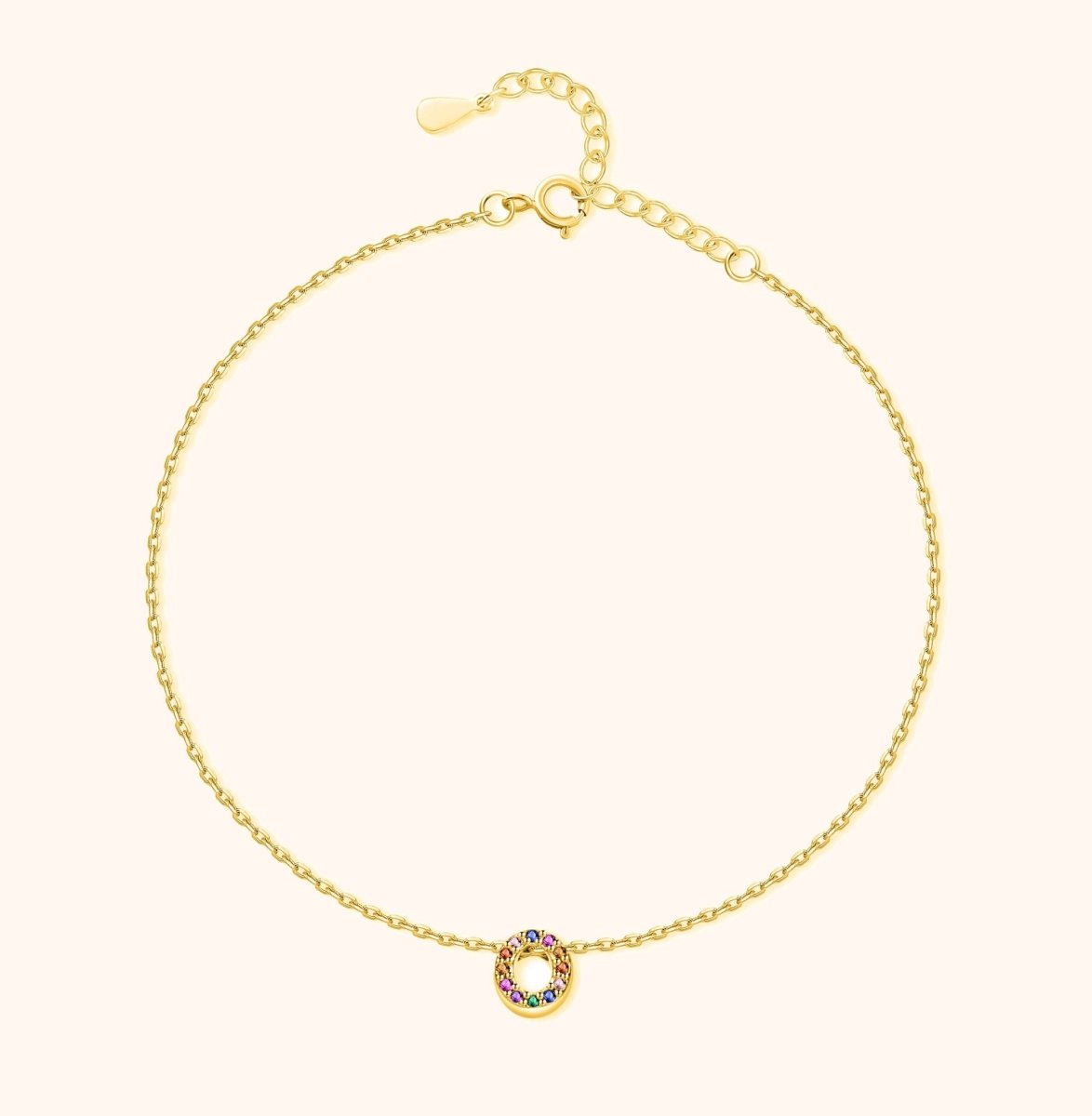 Tobillera Inicial Irisada - LePetiteMarie