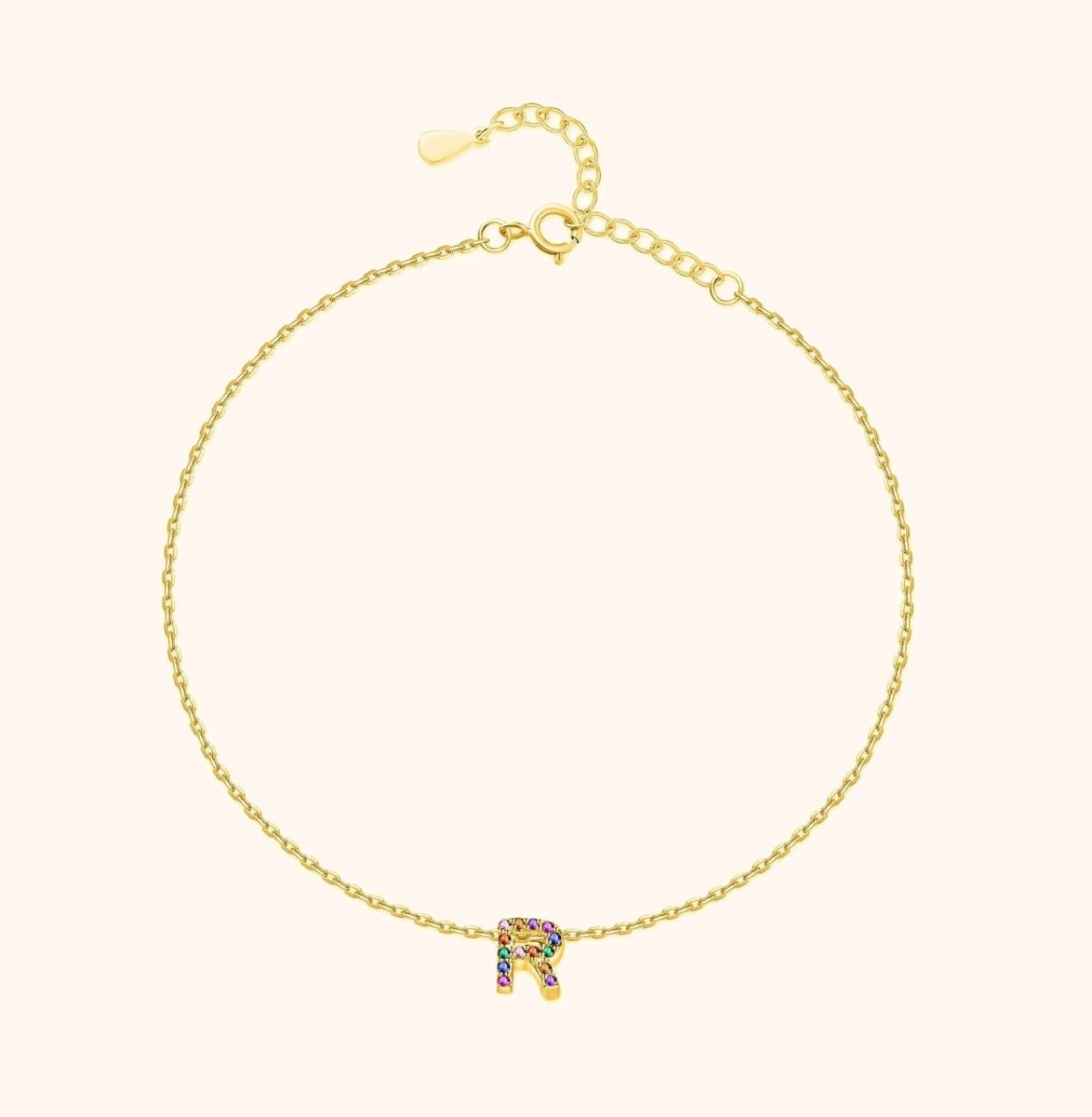 Tobillera Inicial Irisada - LePetiteMarie