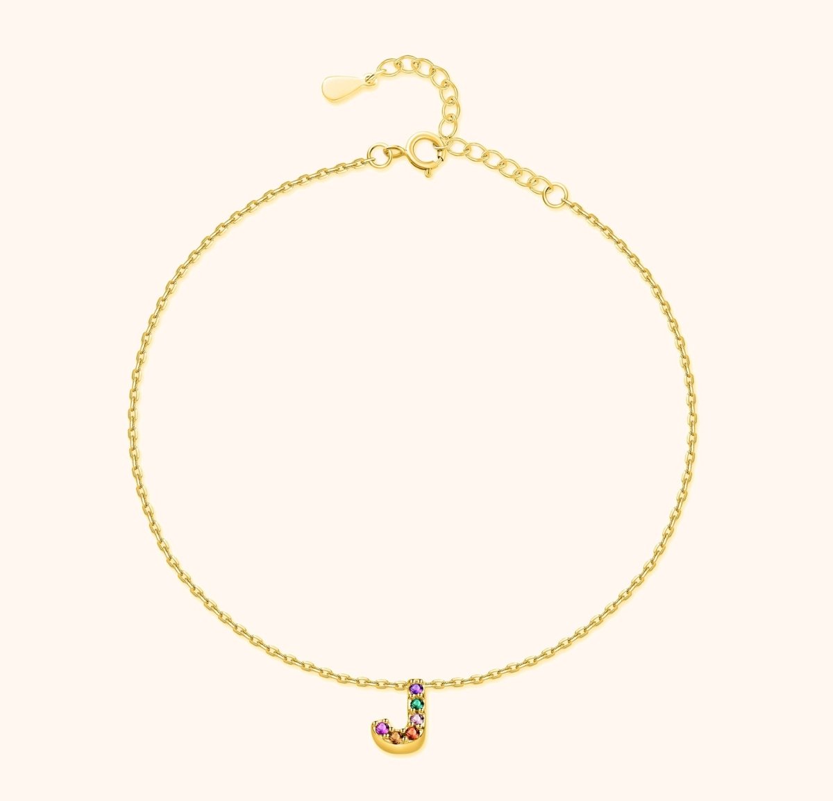 Tobillera Inicial Irisada - LePetiteMarie