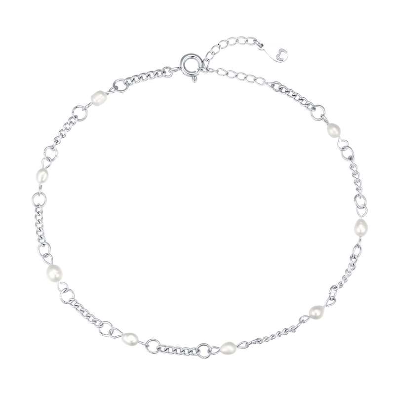 Bracelet de cheville perles marines