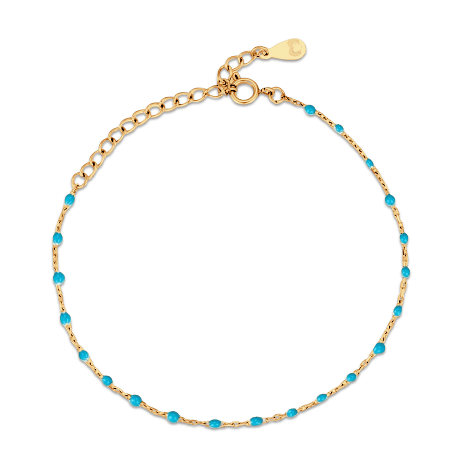 Chevillière bleu outremer · Plaqué Or 18K