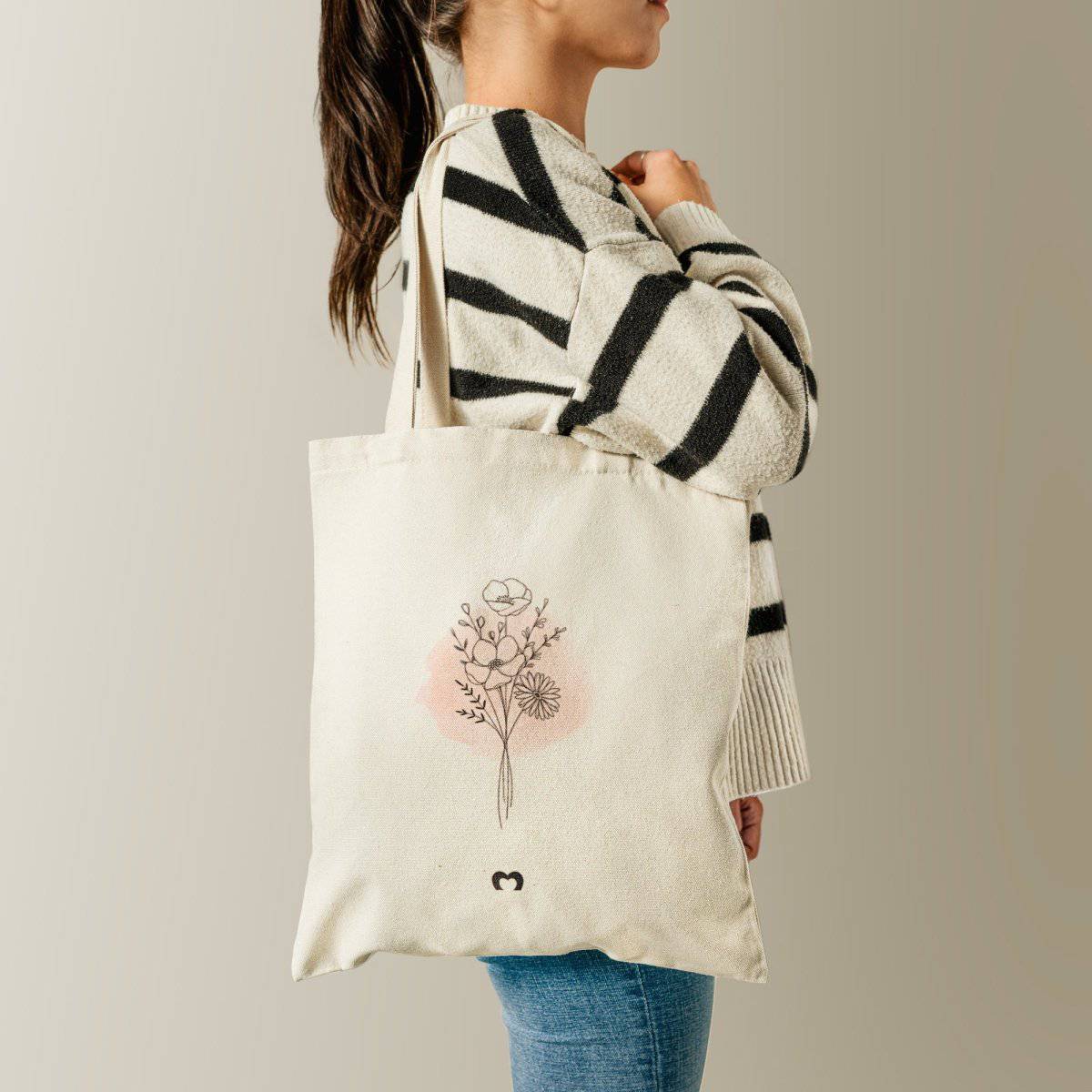 Tote bag - Fleur aquarelle